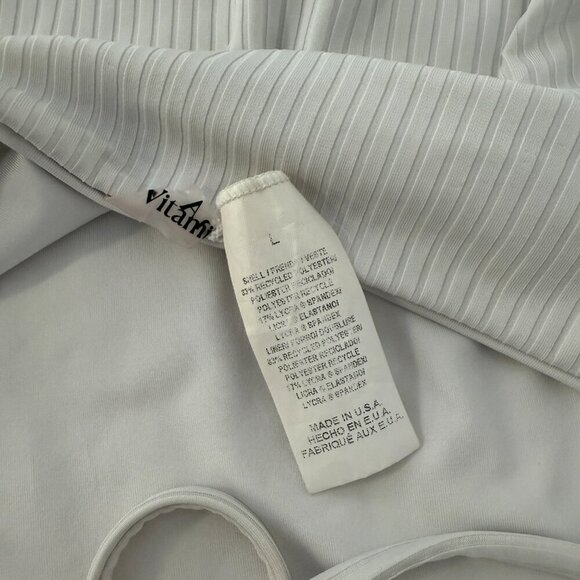 Vitamin A White Yara Wrap One Piece EcoRib Ribbed Bathing Swim Suit - Picture 5 of 10